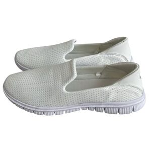Women’s White Mesh Athletic Sneakers Walking Moccasins Shoes Sz US 10/ EU 41 New